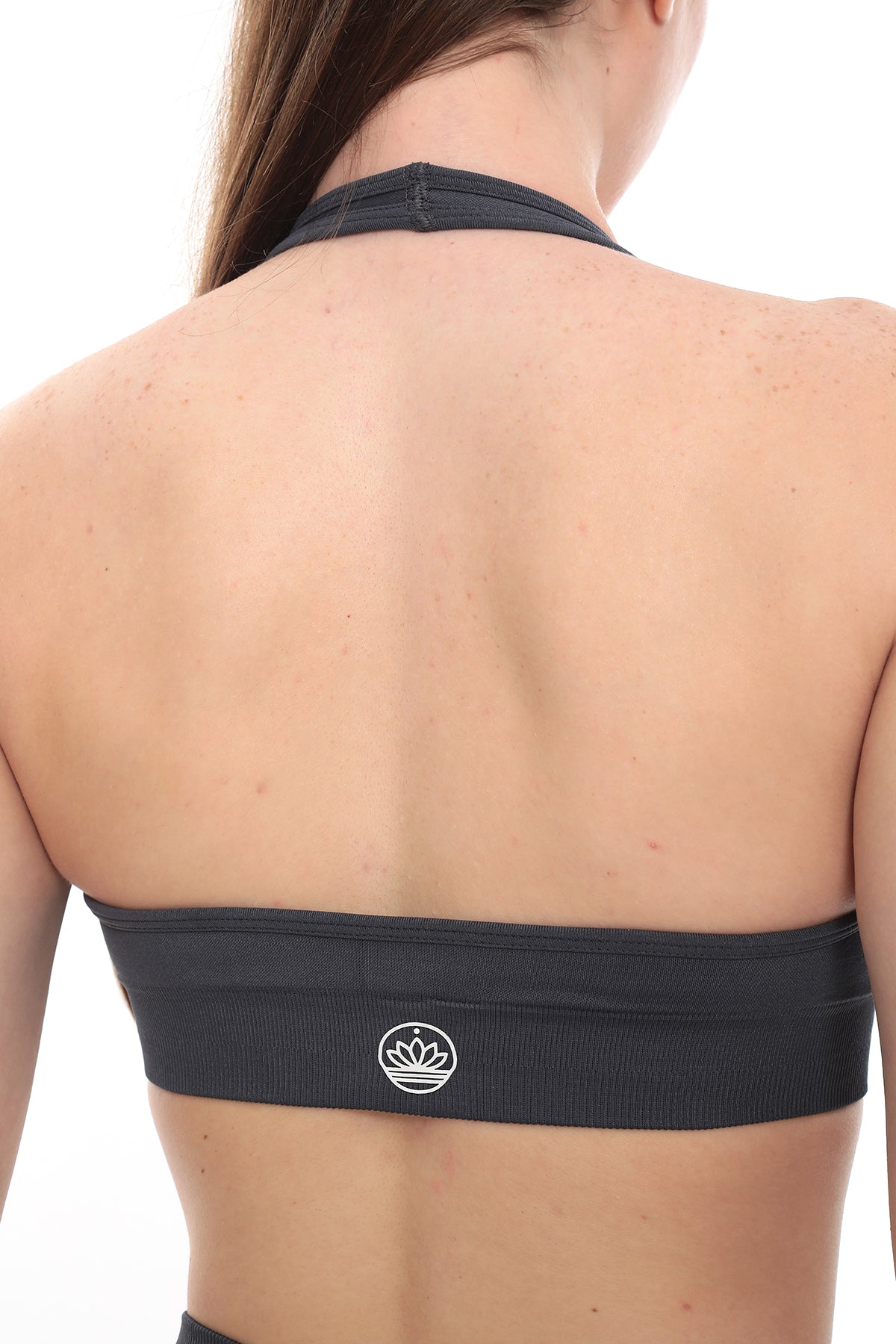 Dikişsiz Halter Yaka Bralet - Füme