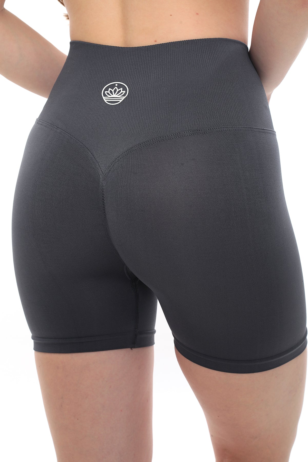 Bel Dikişli Şort - Füme