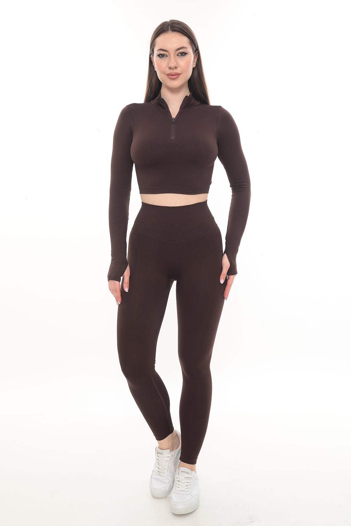 Fermuarlı Uzun Kollu - Acı Kave