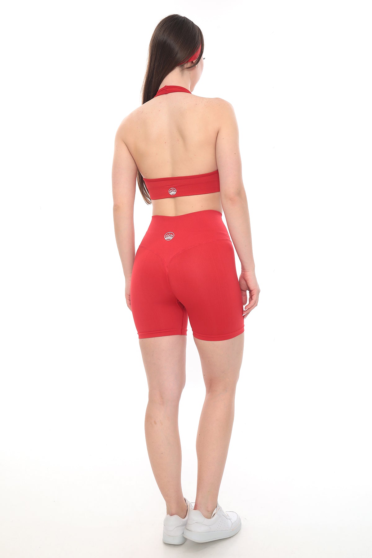 Bel Dikişli Şort - Kırmızı