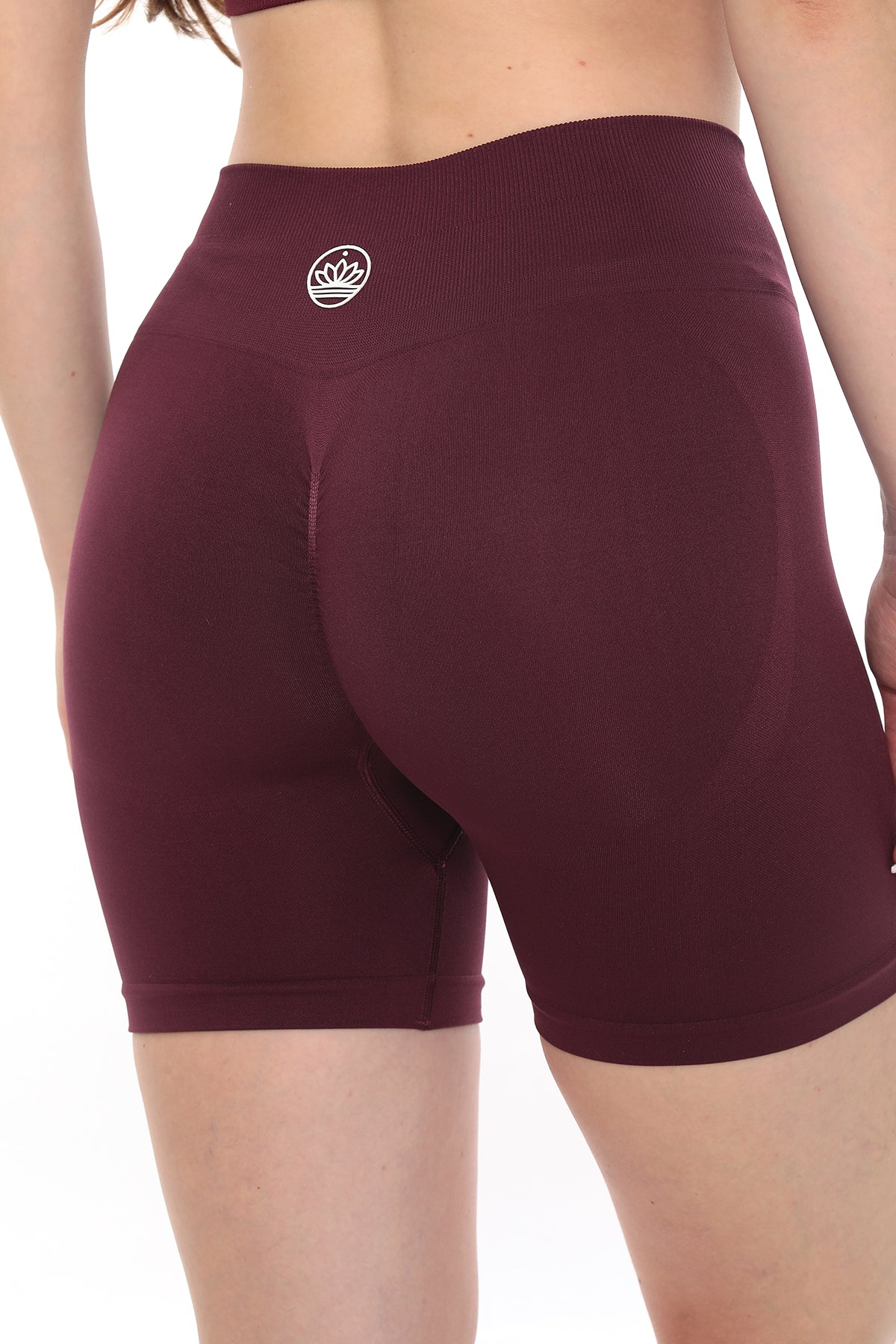 Büzgülü Şort - Bordo