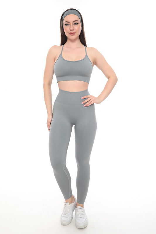 Lastikli Bralet - Gri